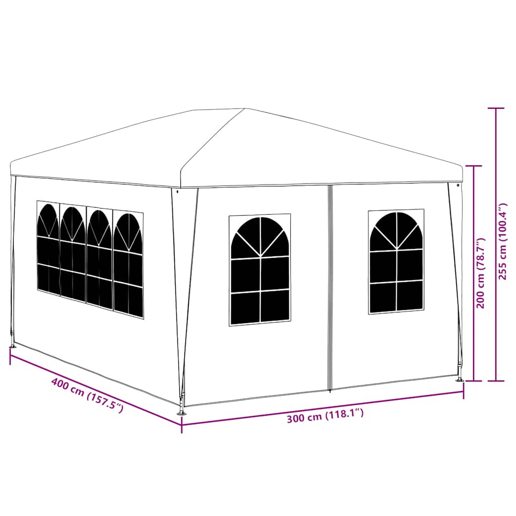 Party Tent 3x4 m Green