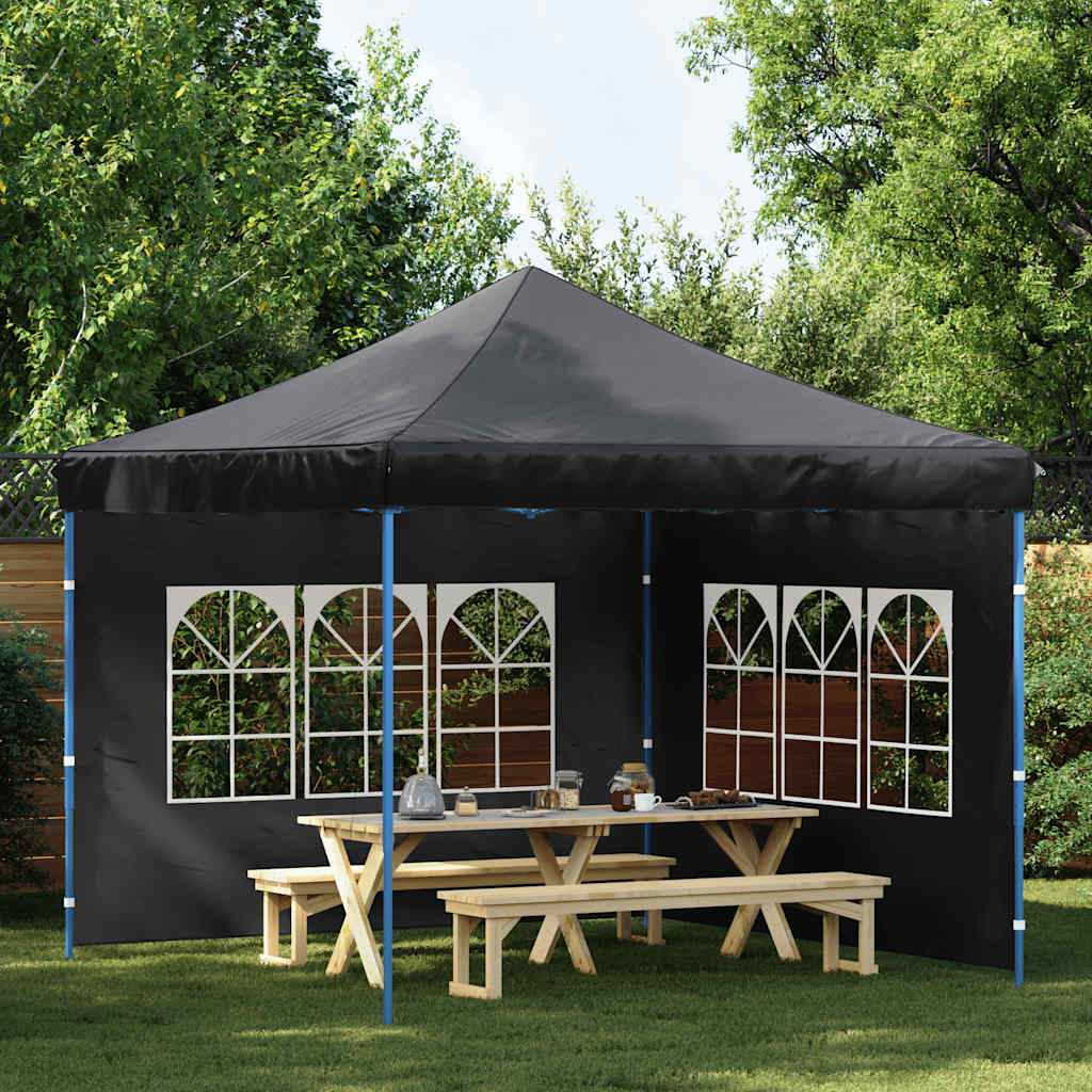 Party Tent Sidewall 2 pcs with Window PE Anthracite