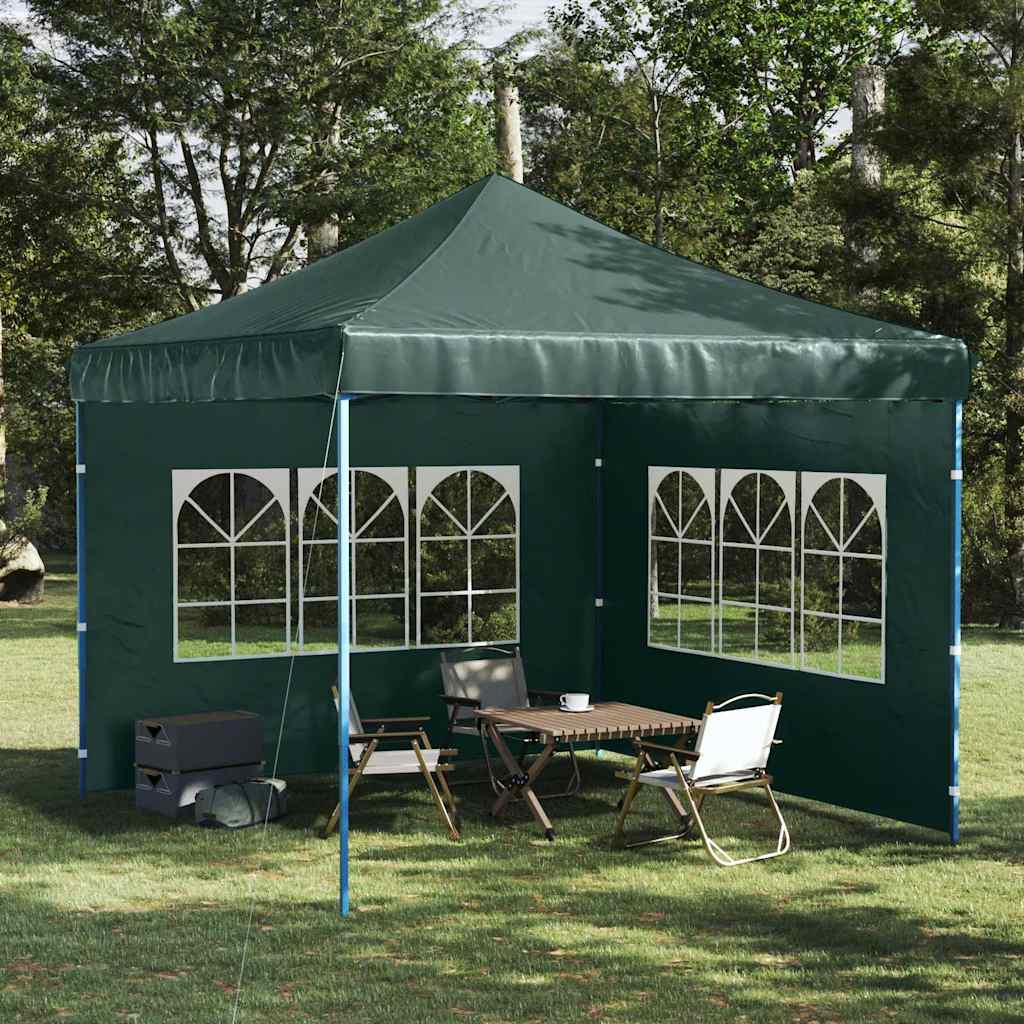 Party Tent Sidewall 2 pcs with Window PE Green