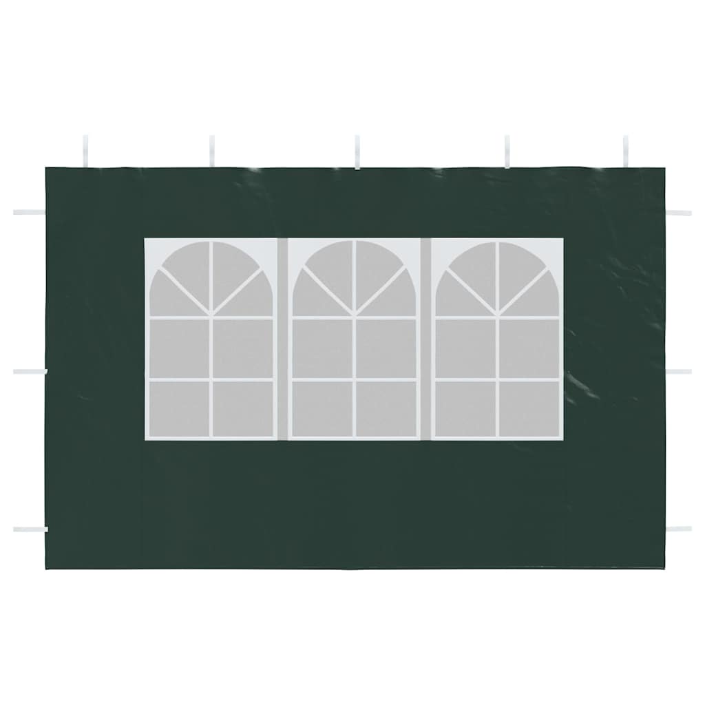 Party Tent Sidewall 2 pcs with Window PE Green