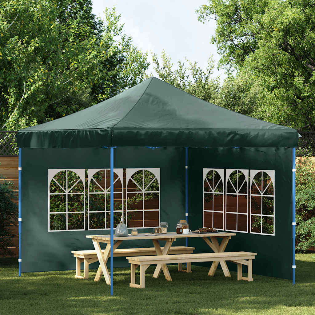 Party Tent Sidewall 2 pcs with Window PE Green