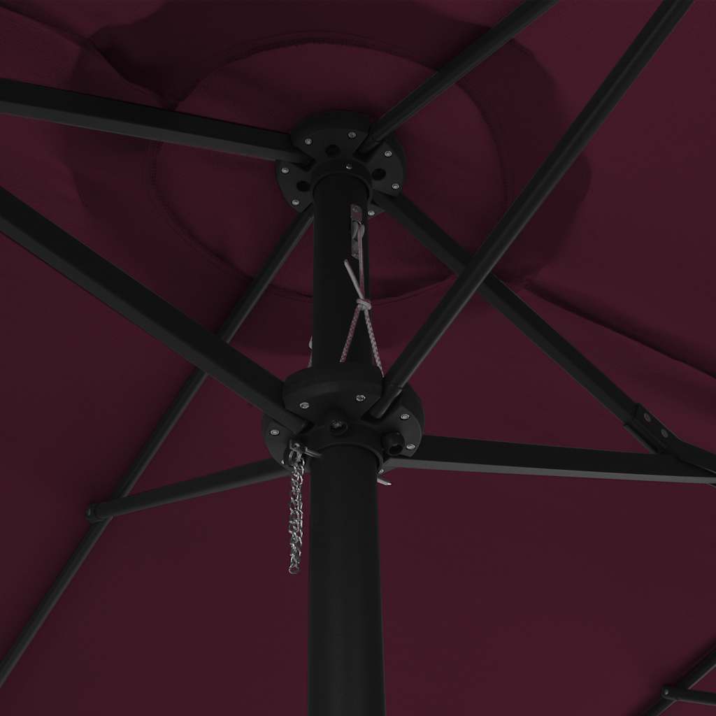 Garden Parasol with Aluminium Pole 460x270 cm Bordeaux Red
