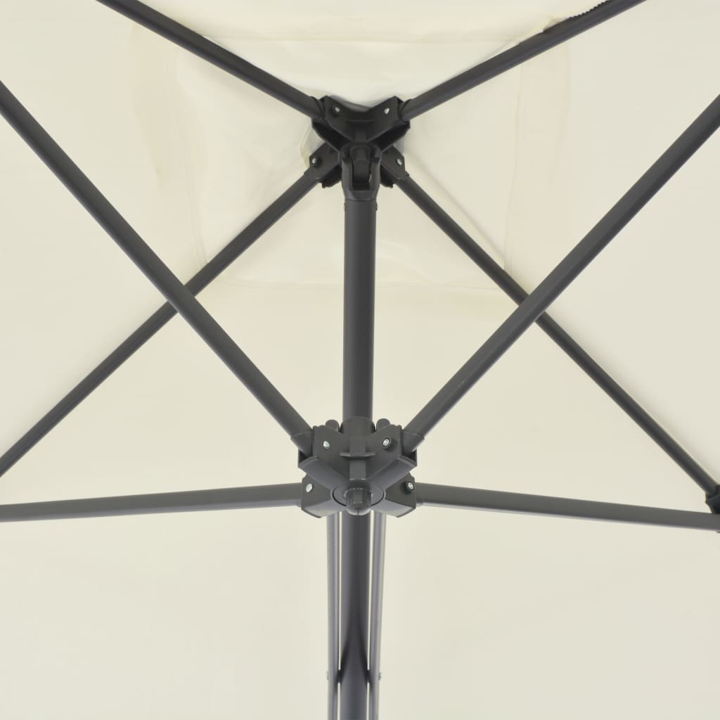 Garden Parasol with Steel Pole 250x250 cm Sand