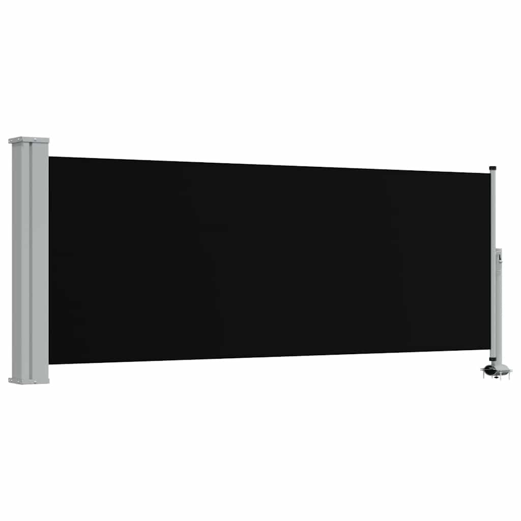 Patio Retractable Side Awning 100 x 300 cm Black