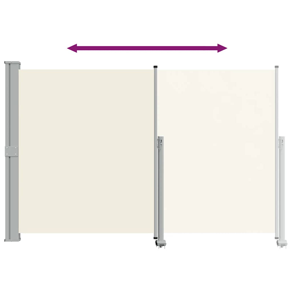 Patio Retractable Side Awning 160 x 300 cm Cream