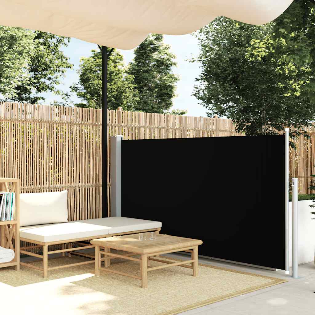 Retractable Side Awning 120 x 300 cm Black