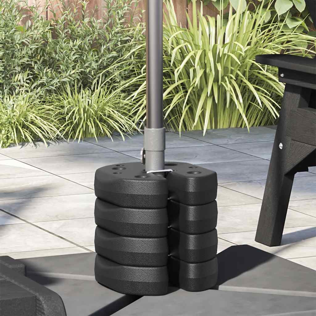 Gazebo Weight Plates 4 pcs Black 220x50 mm Concrete