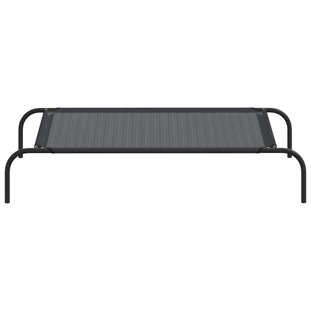 Elevated Dog Bed Black L Textilene