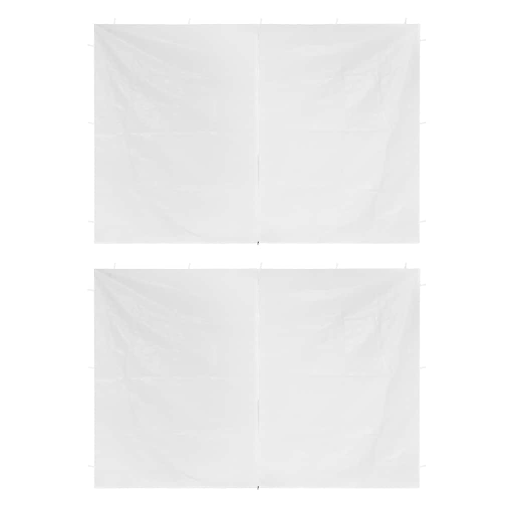 Party Tent Doors 2 pcs with Zipper White