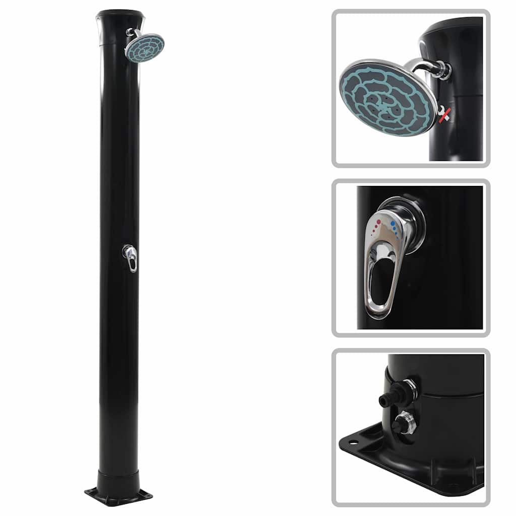 Solar Shower Black 196 cm 40 L