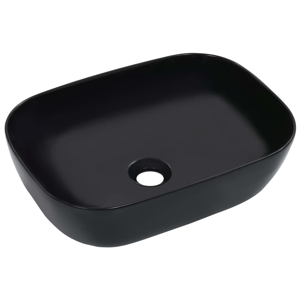Wash Basin 45,5x32x13 cm Ceramic Black