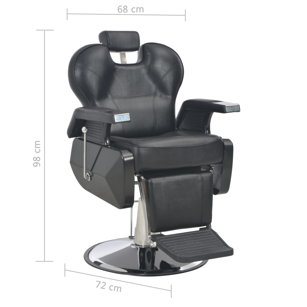 Barber Chair Black 72x68x98 cm Faux Leather