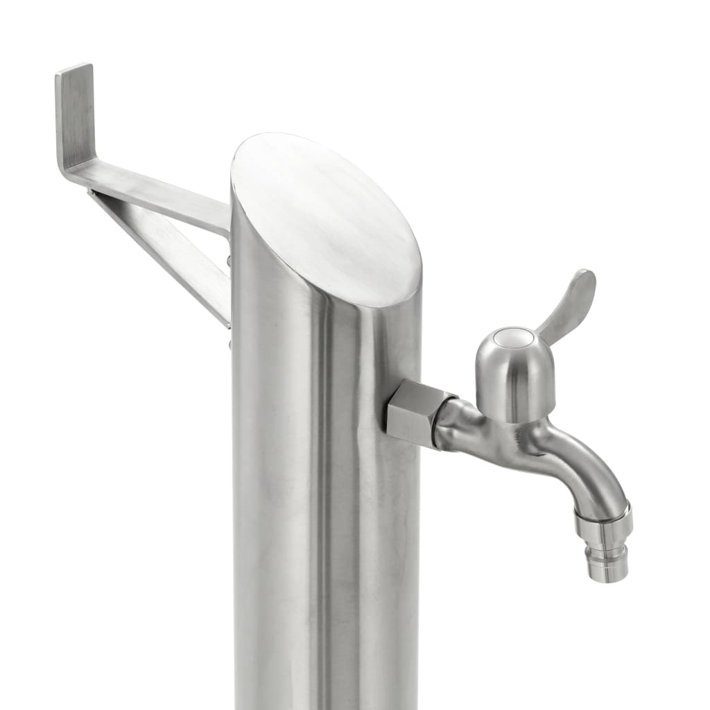 Garden Water Column Stainless Steel Round 95 cm