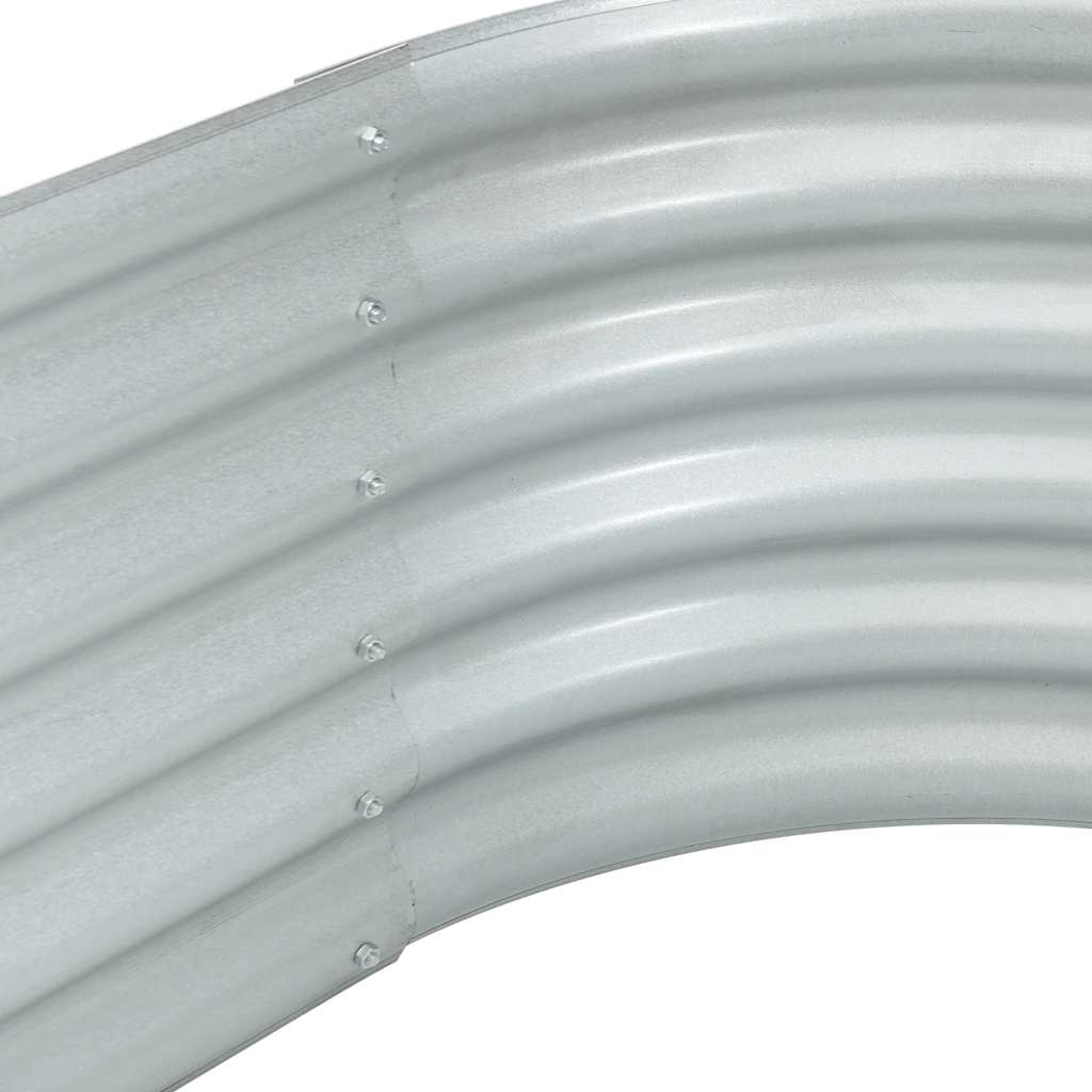 Garden Raised Bed 400x80x44 cm Galvanised Steel Silver