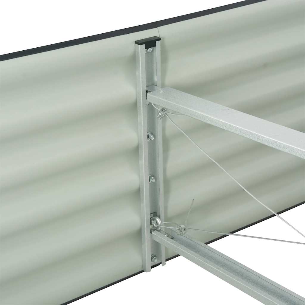 Garden Raised Bed 240x80x44 cm Galvanised Steel Grey