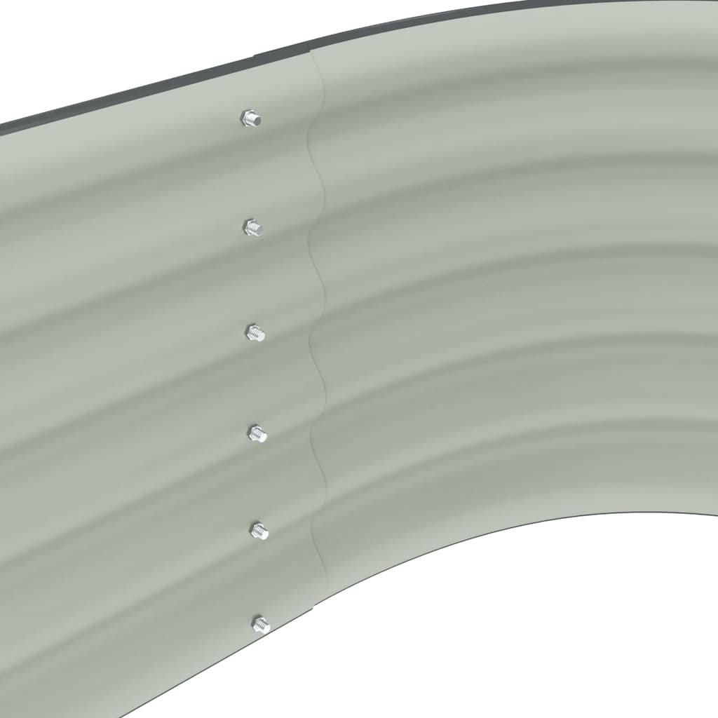 Garden Raised Bed 240x80x44 cm Galvanised Steel Grey