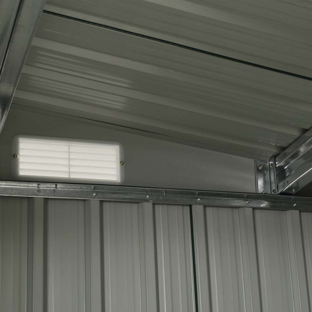 Garden Shed with Sliding Doors Anthracite 386x131x178 cm Steel
