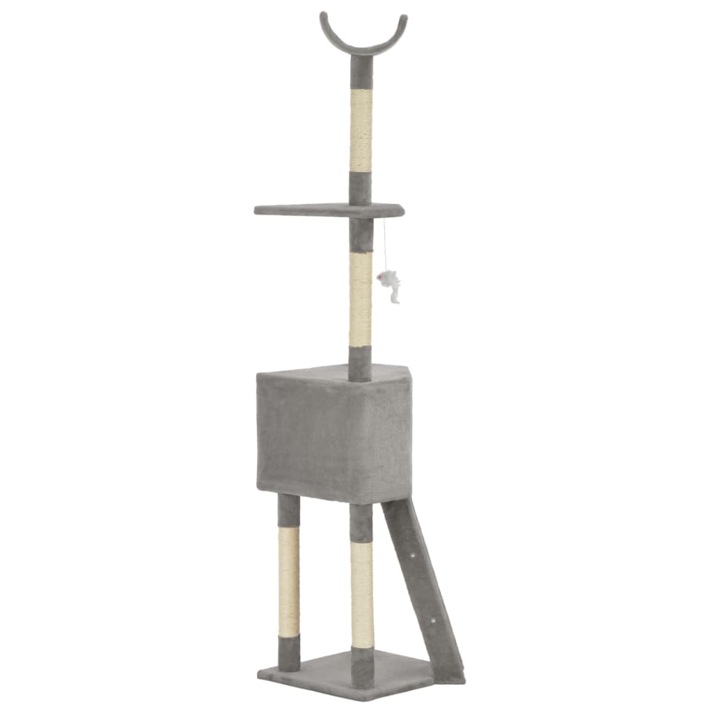 Cat Tree With Sisal Scratching Post Grey 180 Cm
