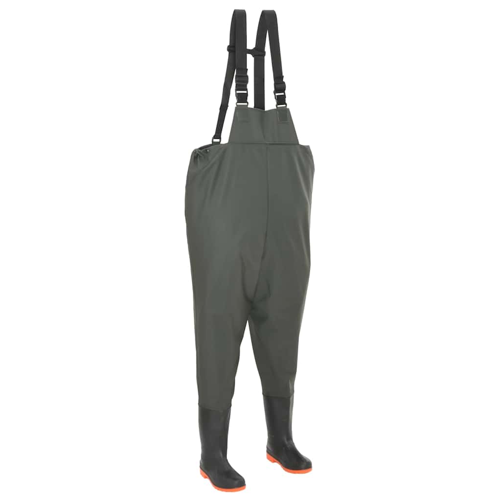 Wading Pants with Boots Green Size 39