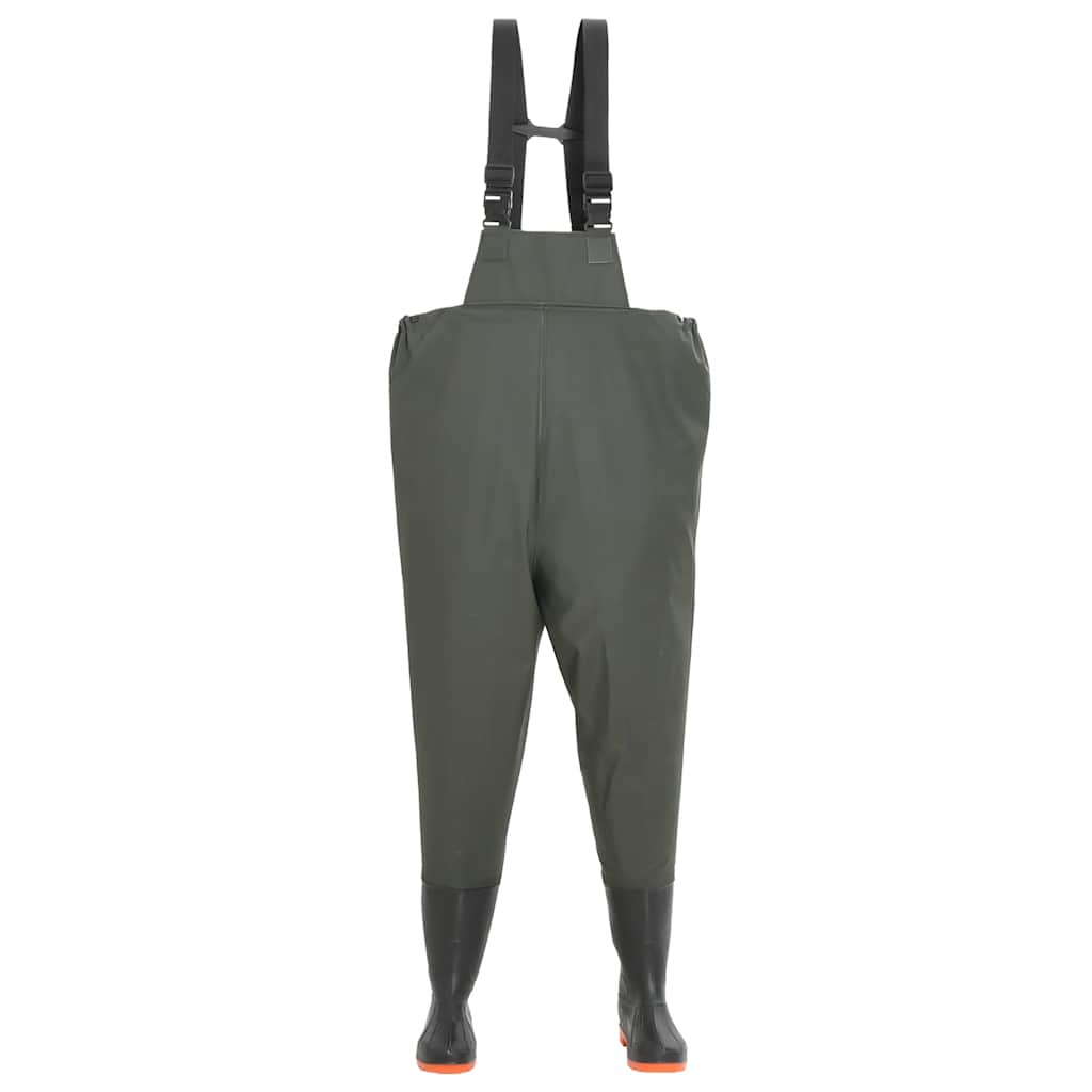 Wading Pants with Boots Green Size 40