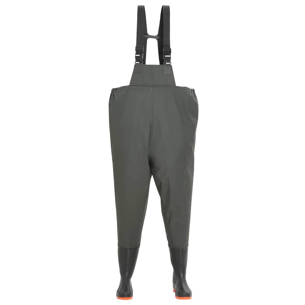 Wading Pants with Boots Green Size 42