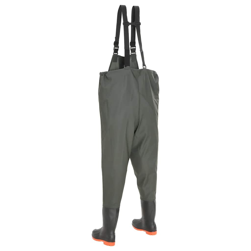 Wading Pants with Boots Green Size 44