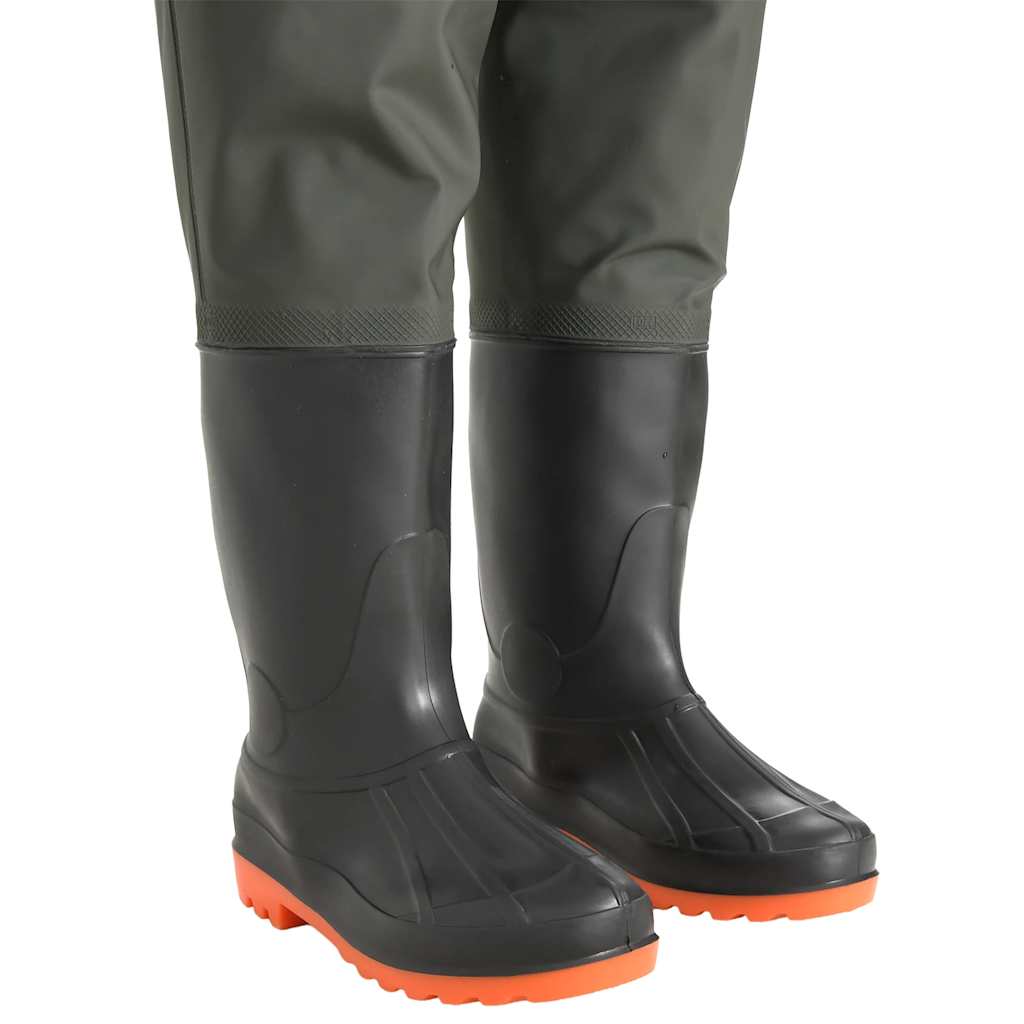 Wading Pants with Boots Green Size 44