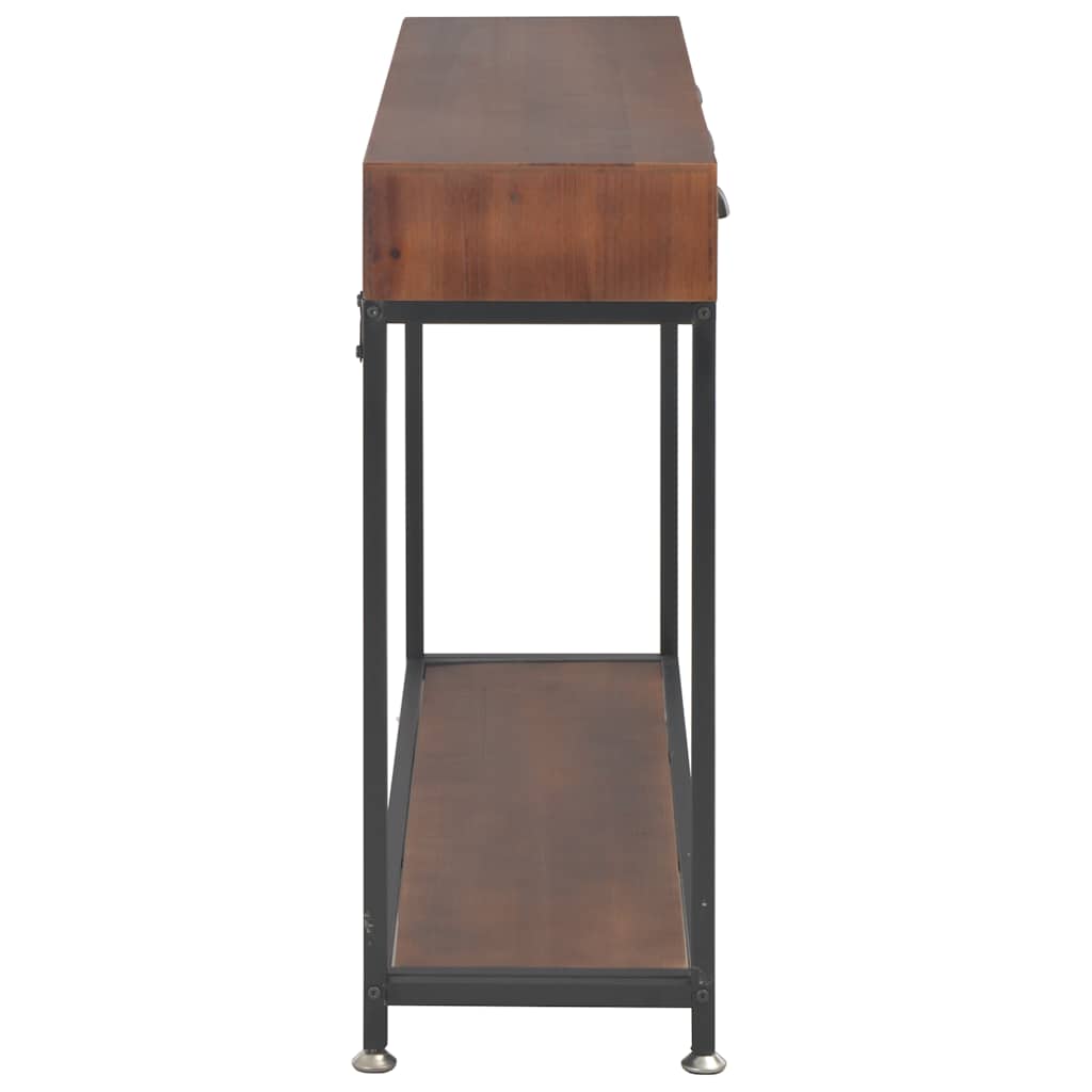 Console Table with 3 Drawers 120x30x76 cm Solid Fir Wood