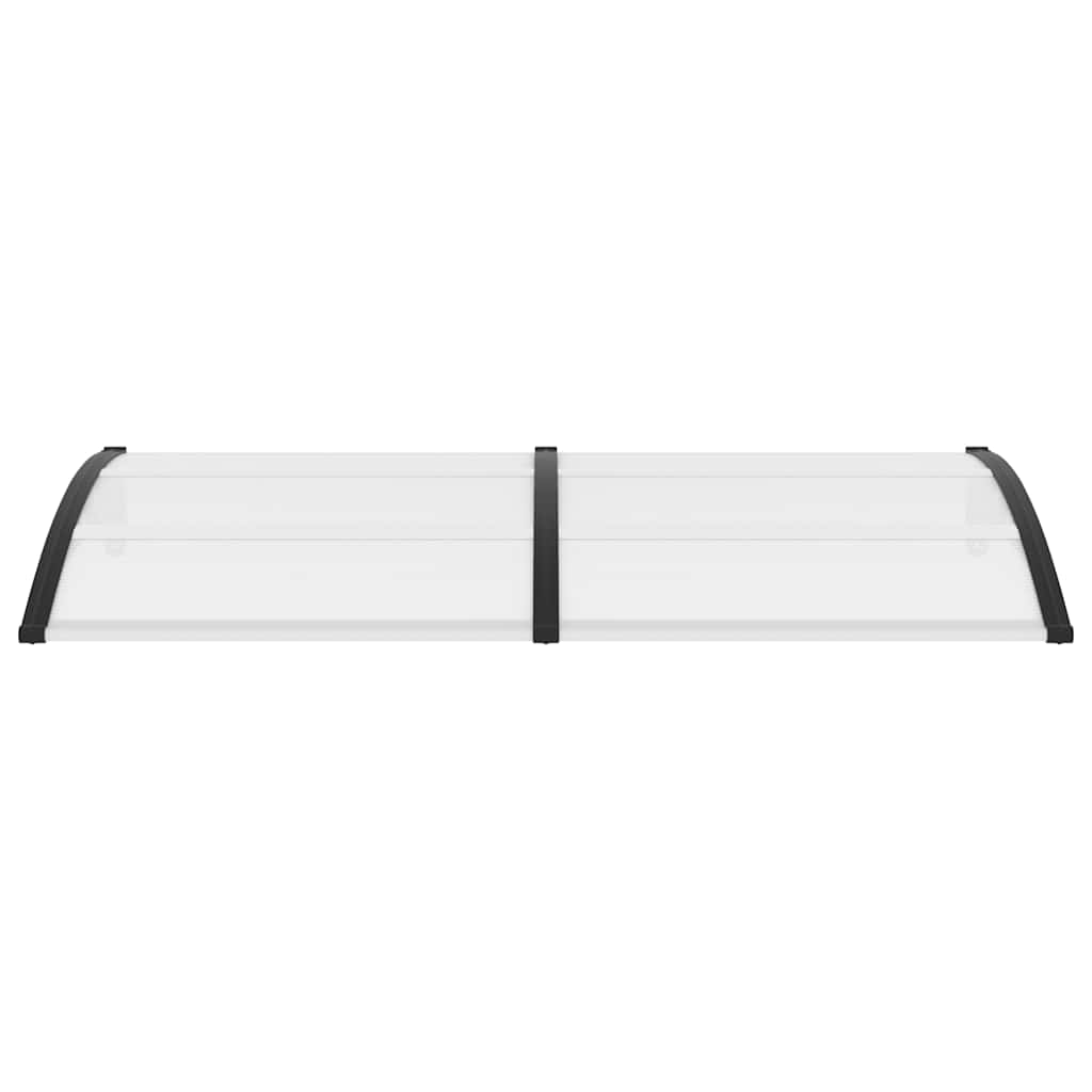 Door Canopy Black 200x100 cm PC