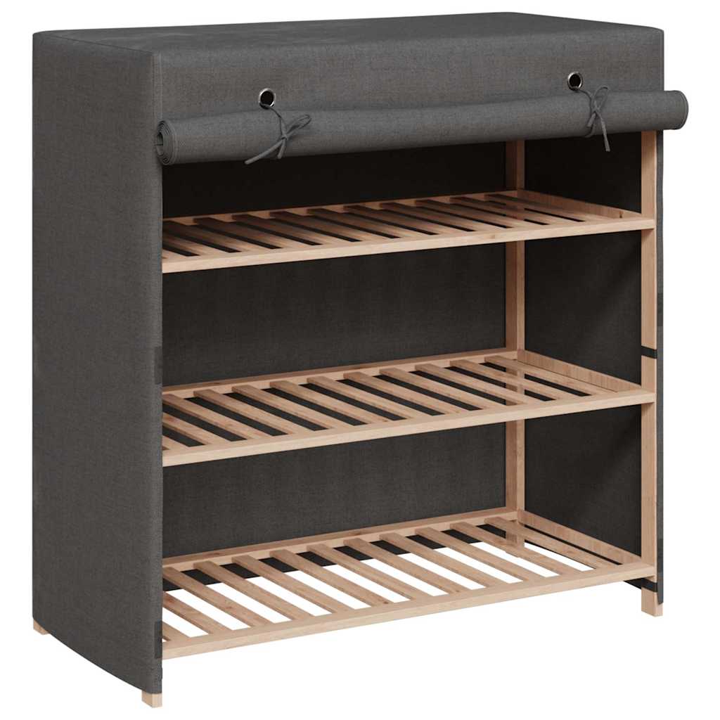 Shoe Cabinet with Cover Grey 79x40x80 cm Fabric