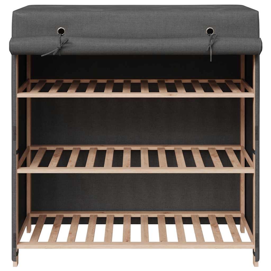 Shoe Cabinet with Cover Grey 79x40x80 cm Fabric