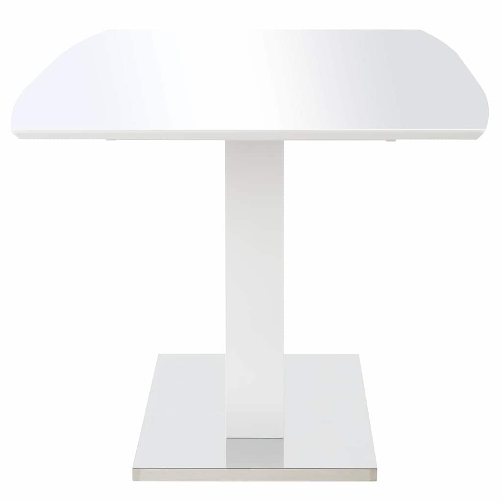 Dining Table High Gloss White 180x90x76 cm MDF