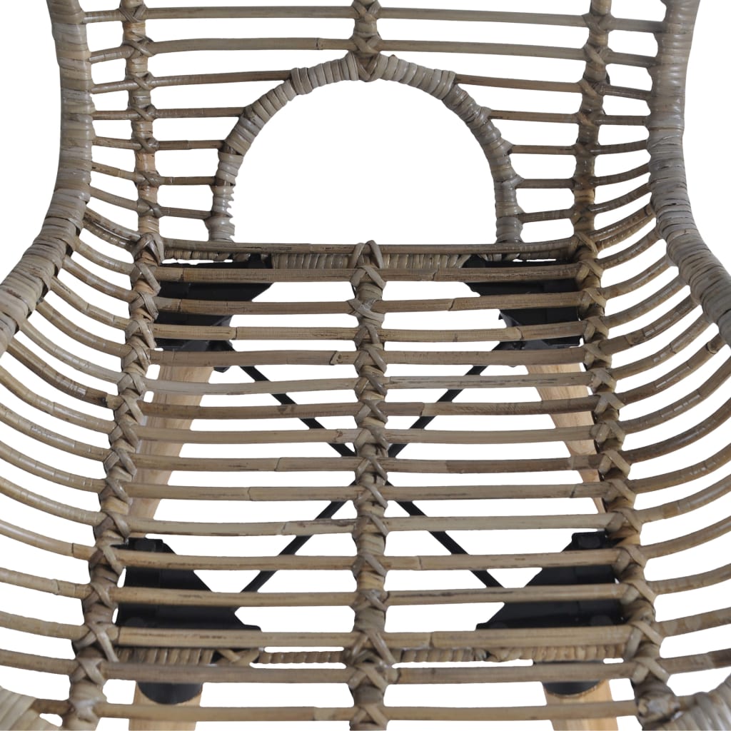 Dining Chairs 6 pcs Brown Natural Rattan