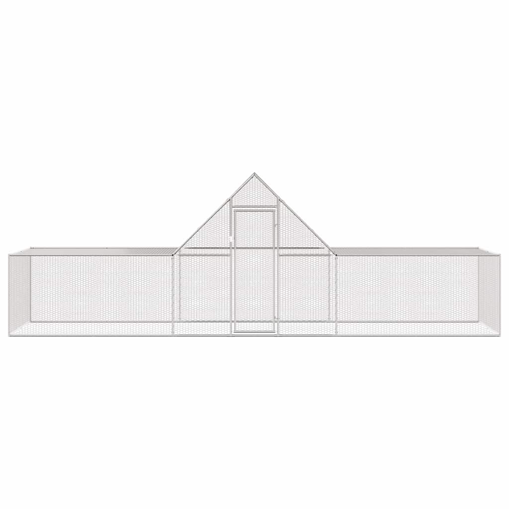 Chicken Coop 6x2x2 m Galvanised Steel