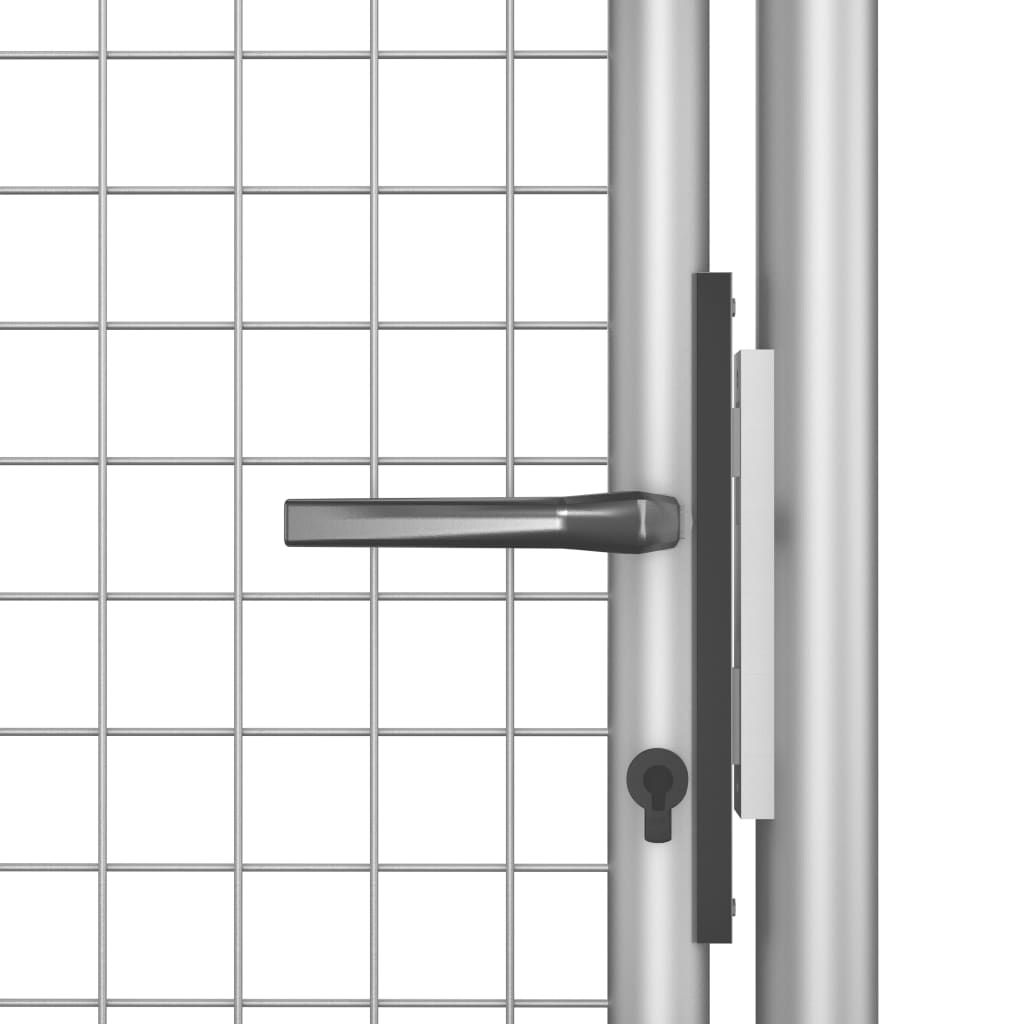 Garden Gate Galvanised Steel 100x125 cm Silver