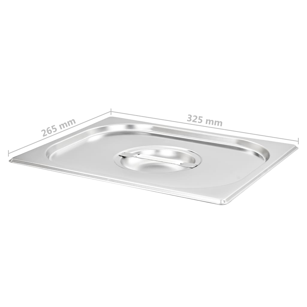 Lids for GN 1/2 Pan 2 pcs Stainless Steel