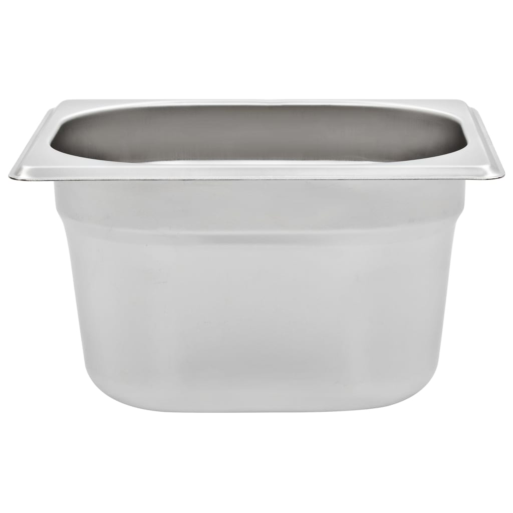 Gastronorm Containers 12 pcs GN 1/6 100 mm Stainless Steel