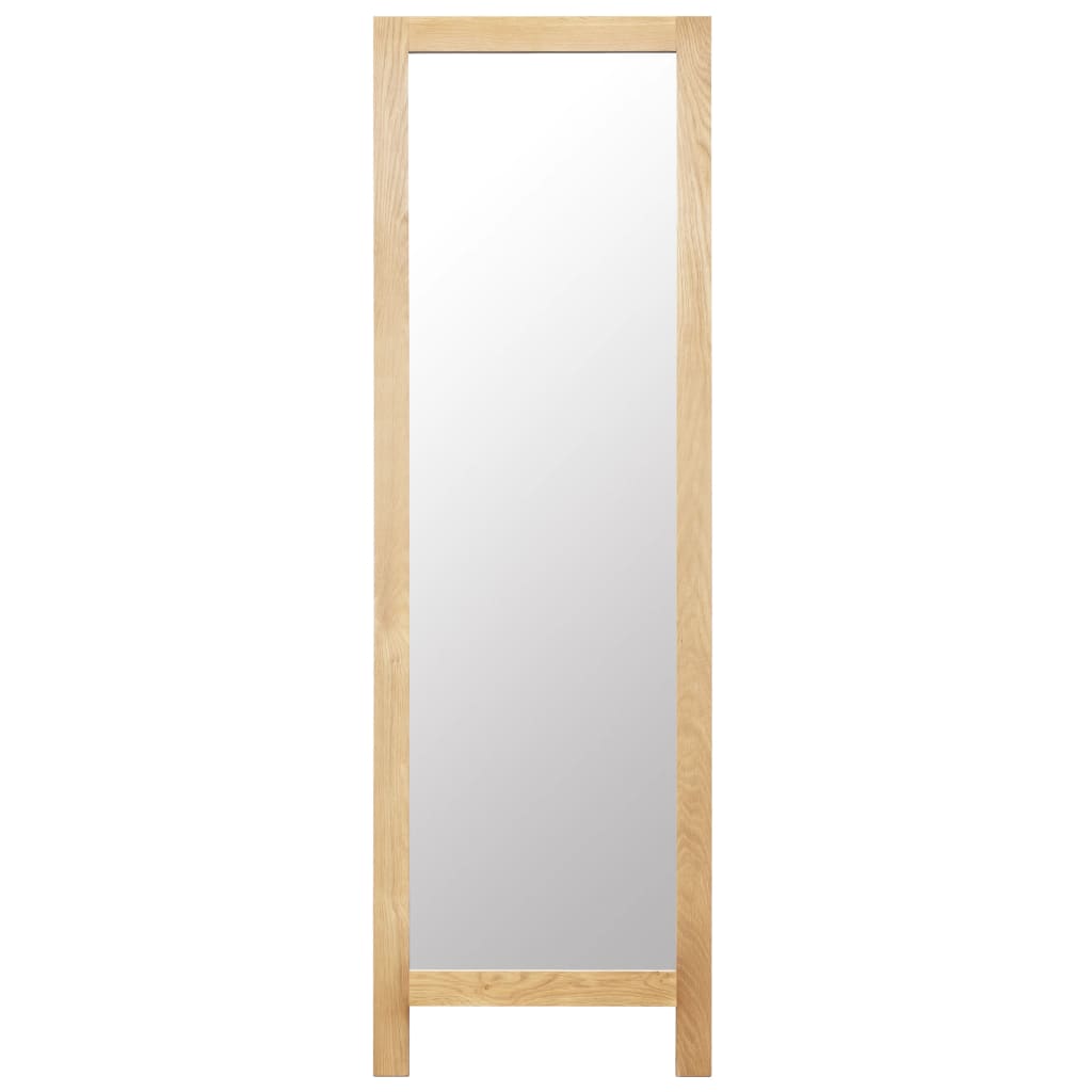 Freestanding Mirror 48x46.5x150 cm Solid Oak Wood