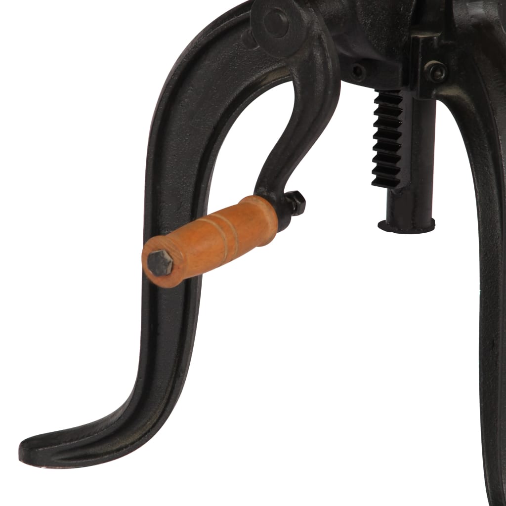 Side Table 45x(45-62) Cm Solid Mango Wood And Cast Iron