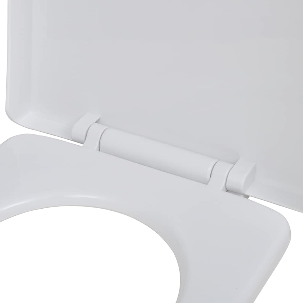 Toilet Seats with Soft Close Lids 2 pcs Plastic White