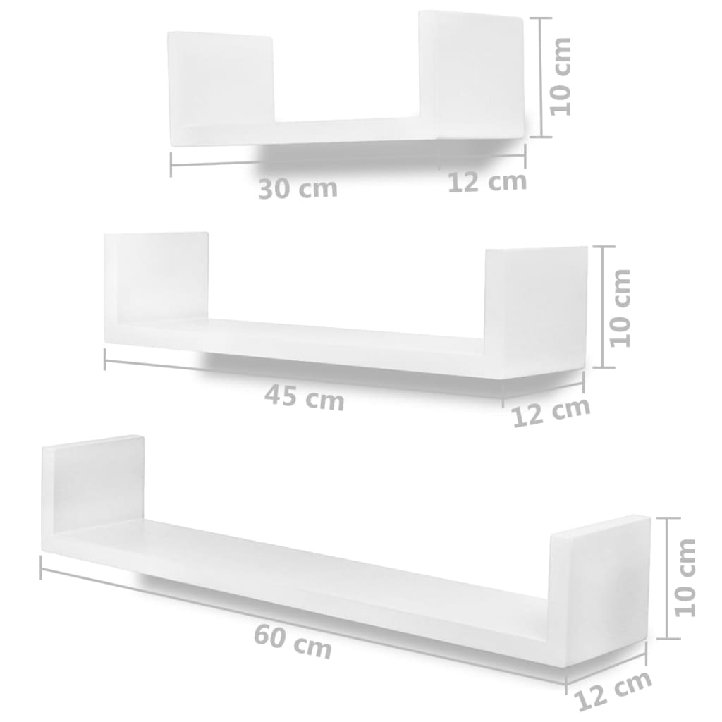 Wall Shelves 6 pcs White
