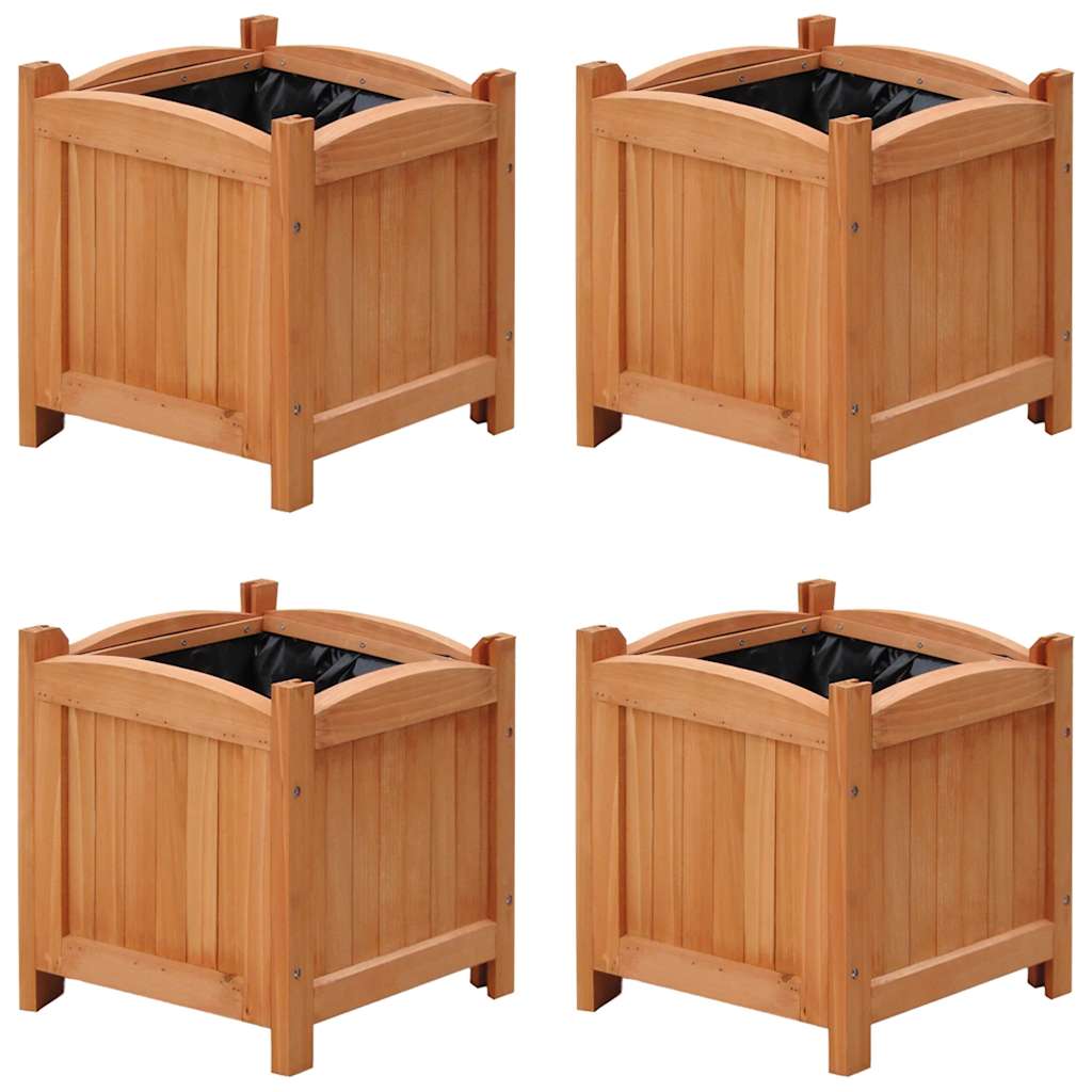 Raised Beds 4 pcs 30x30x30 cm