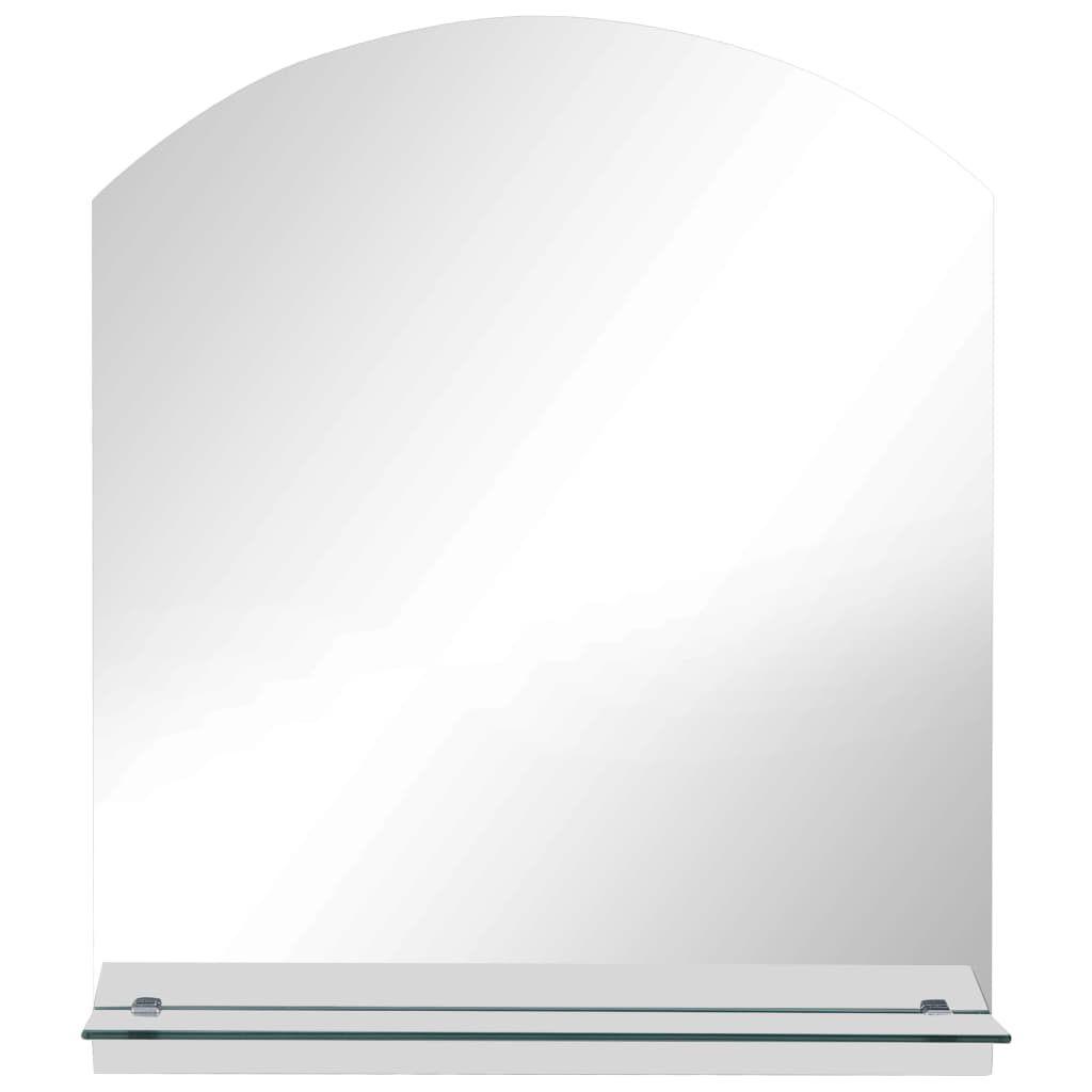 Wall Mirror with Shelf 30x50 cm Tempered Glass