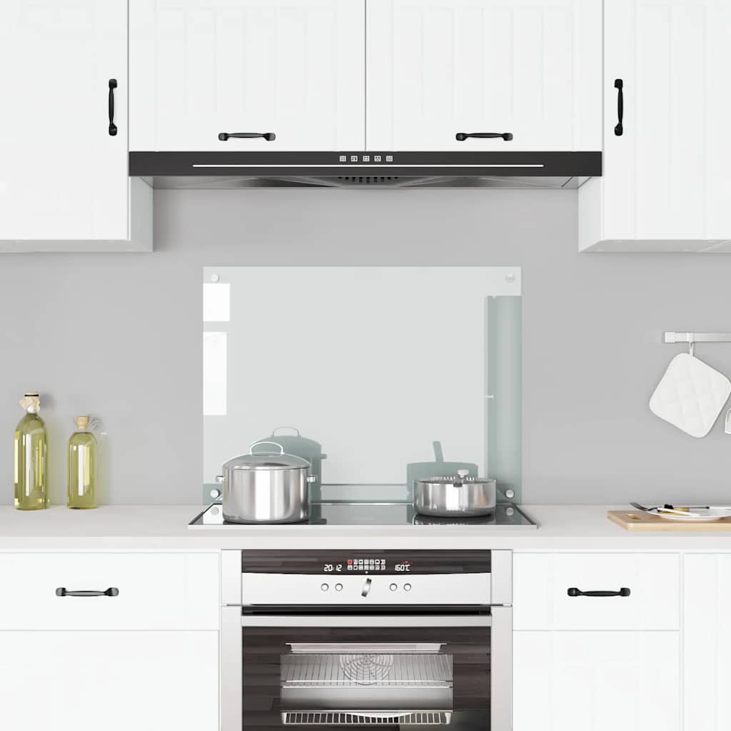 Kitchen Backsplash Transparent 80x60 cm Tempered Glass