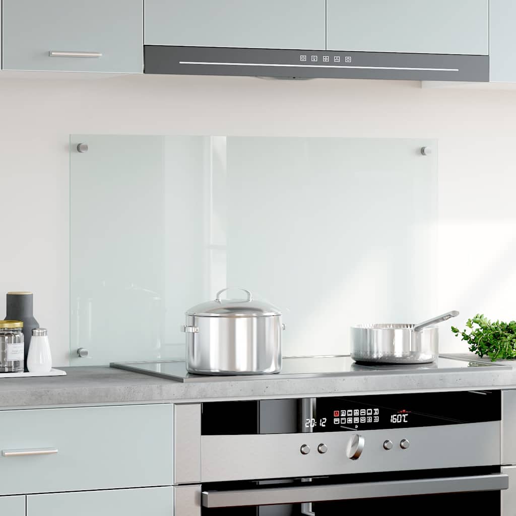 Kitchen Backsplash Transparent 90x50 cm Tempered Glass