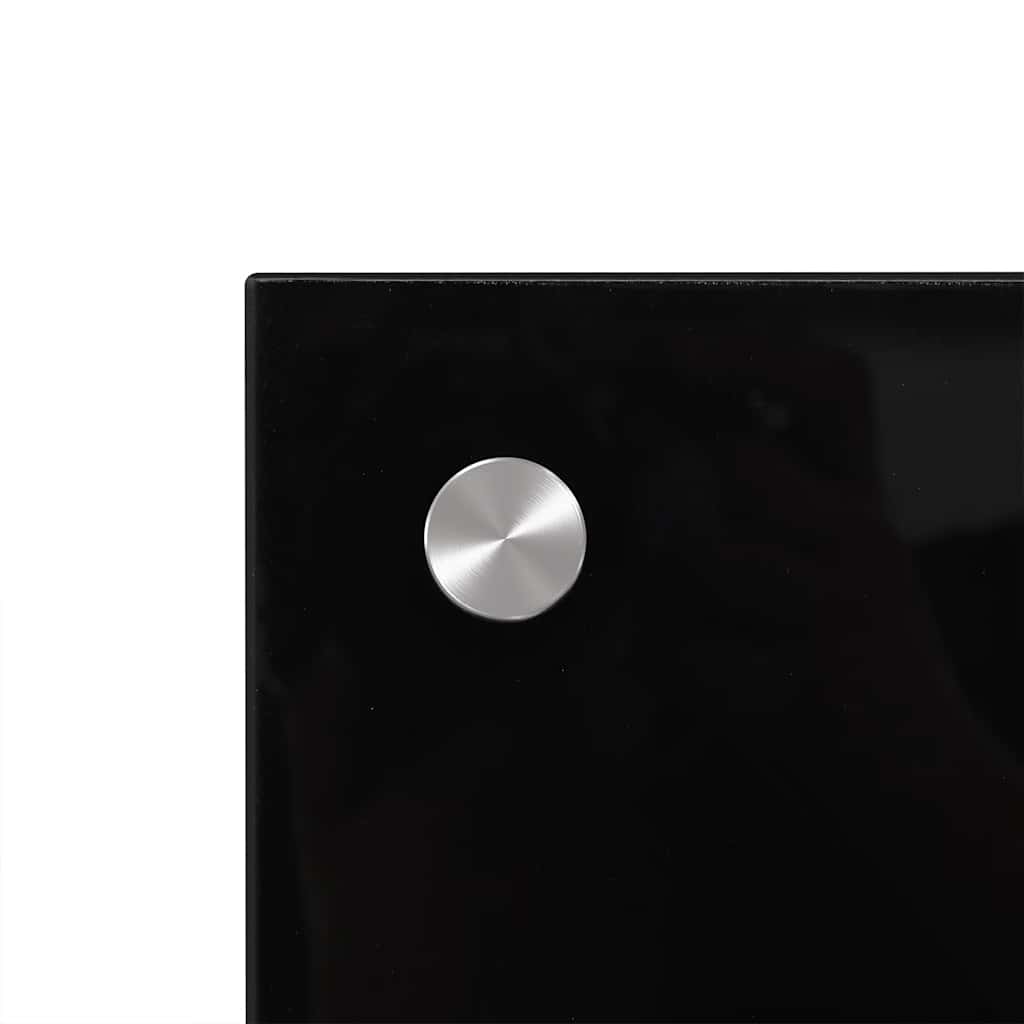 Kitchen Backsplash Black 80x50 cm Tempered Glass