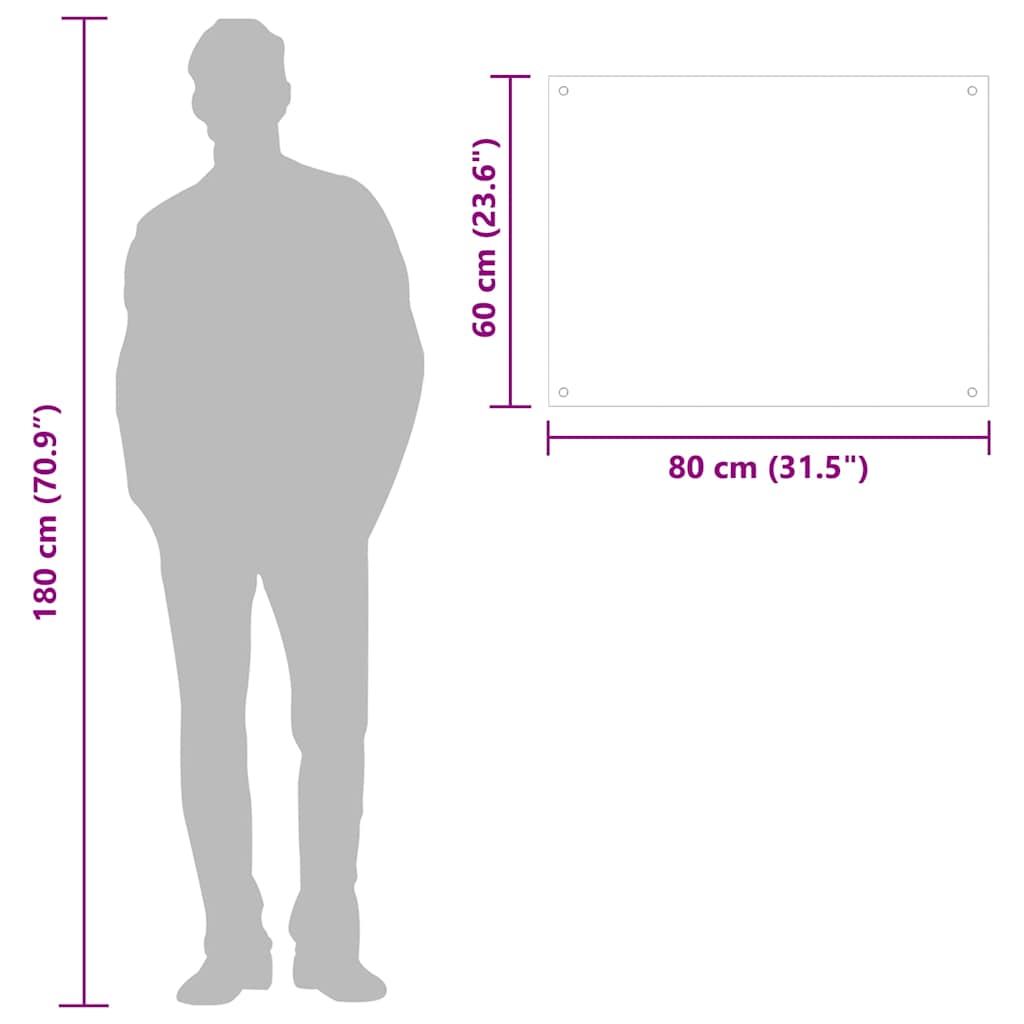 Kitchen Backsplash Black 80x60 cm Tempered Glass