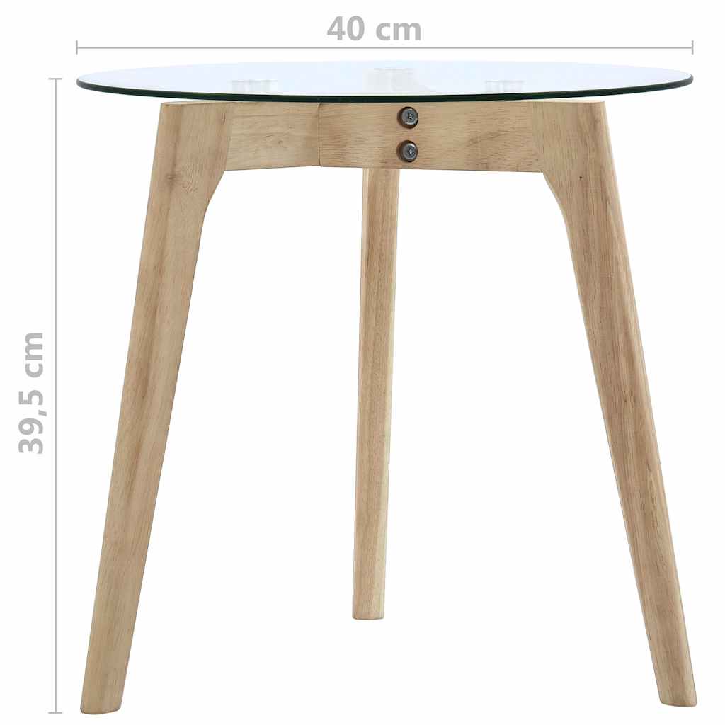 Side Table Set 2 pcs Tempered Glass