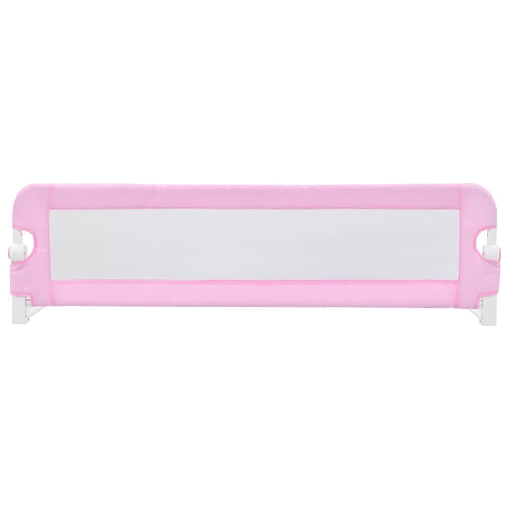 Toddler Safety Bed Rail Pink 120x42 cm Polyester
