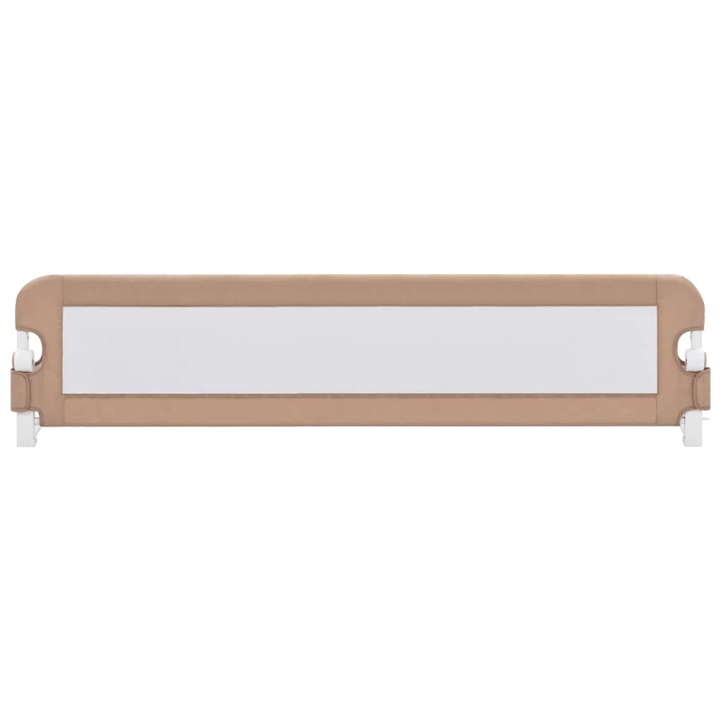 Toddler Safety Bed Rail Taupe 180x42 cm Polyester